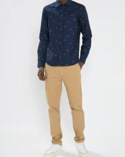 Chemise Regular Fit imprimée Soleil bleu marine