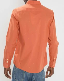 Chemise Regular Fit Pocket imprimée orange clair