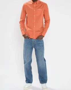 Chemise Regular Fit Pocket imprimée orange clair
