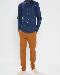 Chemise Regular Fit Pocket imprimée bleu marine