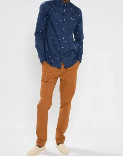 Chemise Regular Fit Pocket imprimée bleu marine