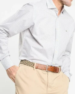 Chemise Regular Fit vichy tricolore blanc/kaki