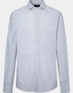 Chemise Regular Fit vichy tricolore blanc/kaki