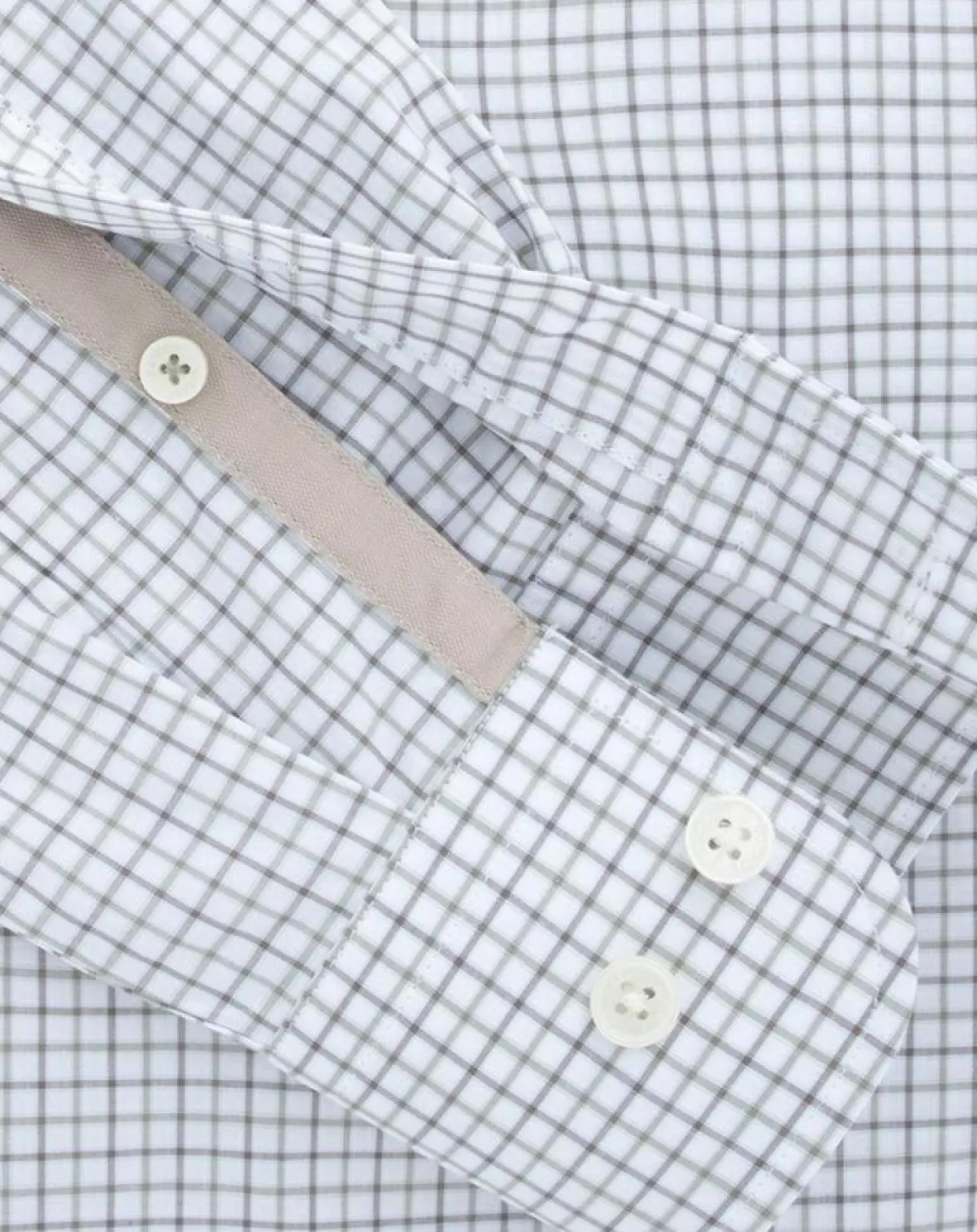 Chemise Regular Fit vichy tricolore blanc/kaki