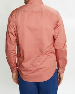 Chemise Regular Fit Western Washed rouge moyen