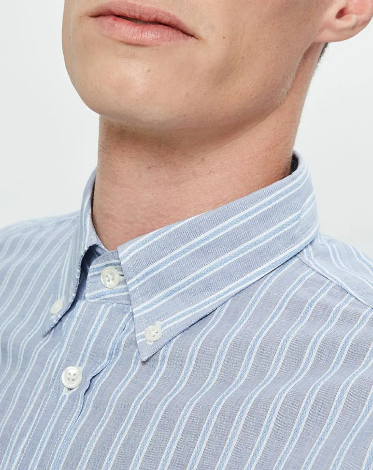 Chemise Regular Gonz à rayures bleu/blanc