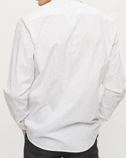 Chemise regular imprimée allover blanche