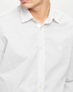 Chemise regular imprimée allover blanche