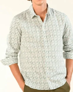 Chemise regular Nancy en Popeline imprimée blanc /multicolore