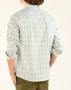 Chemise regular Nancy en Popeline imprimée blanc /multicolore