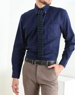 Chemise Regular Pal Pat piquée marine