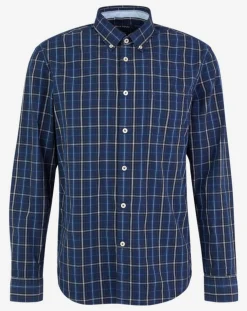 Chemise regular Pocket carreaux bleu/écru