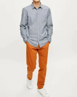 Chemise regular Stretch bleu chiné