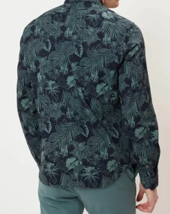 Chemise relaxed fit imprimé relaxed fit bleu/vert