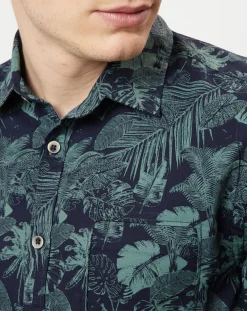 Chemise relaxed fit imprimé relaxed fit bleu/vert