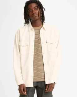 Chemise relaxed fit Western écrue