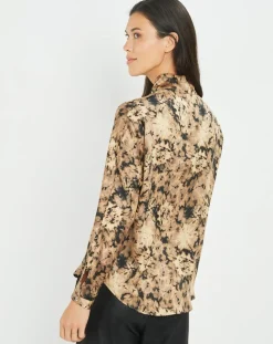 Chemise satinée Store écorce dorée