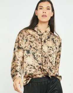 Chemise satinée Store écorce dorée