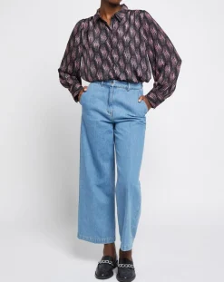 Chemise Saturne imprimé lony noir