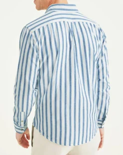 Chemise Slim Alpha Icon à rayures bleu/blanc