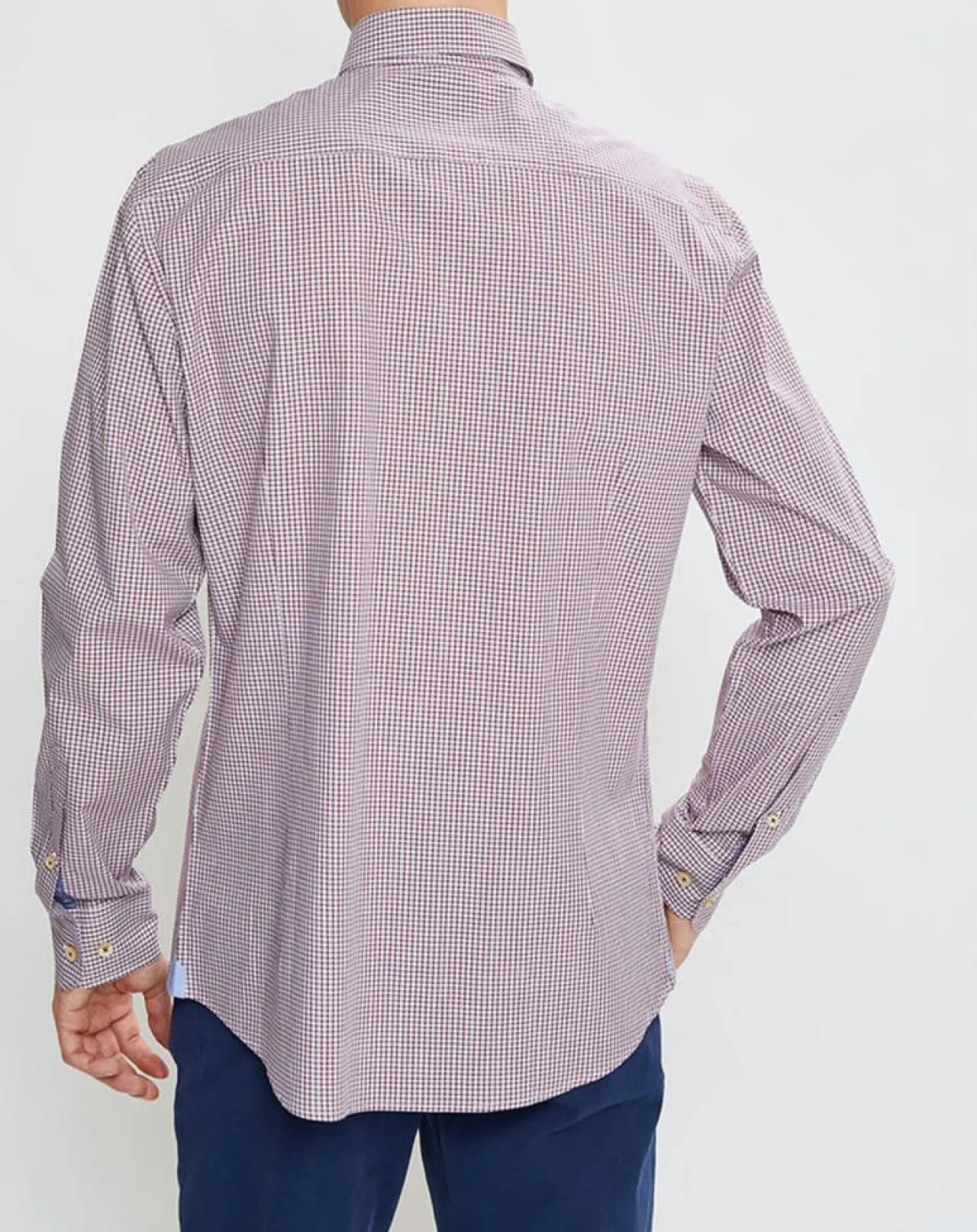 Chemise Slim Fit à carreaux rouge