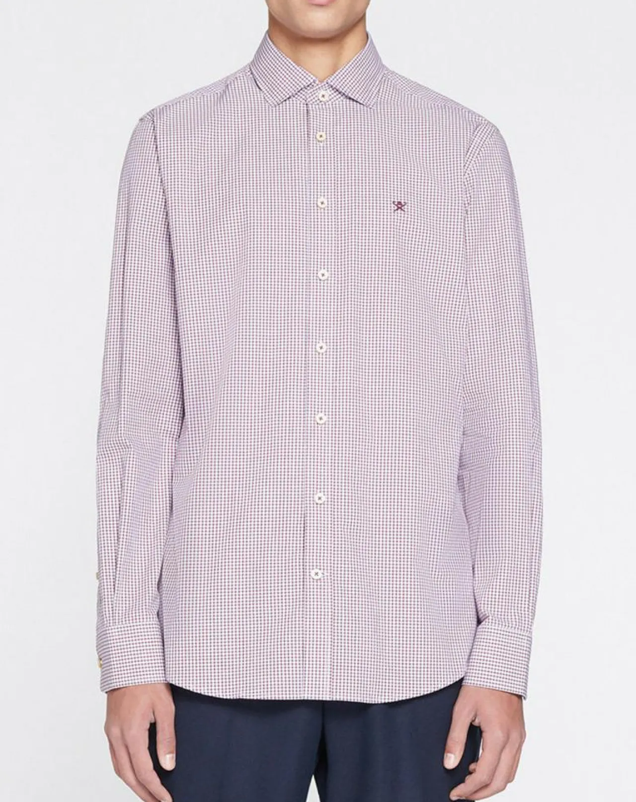 Chemise Slim Fit à carreaux rouge