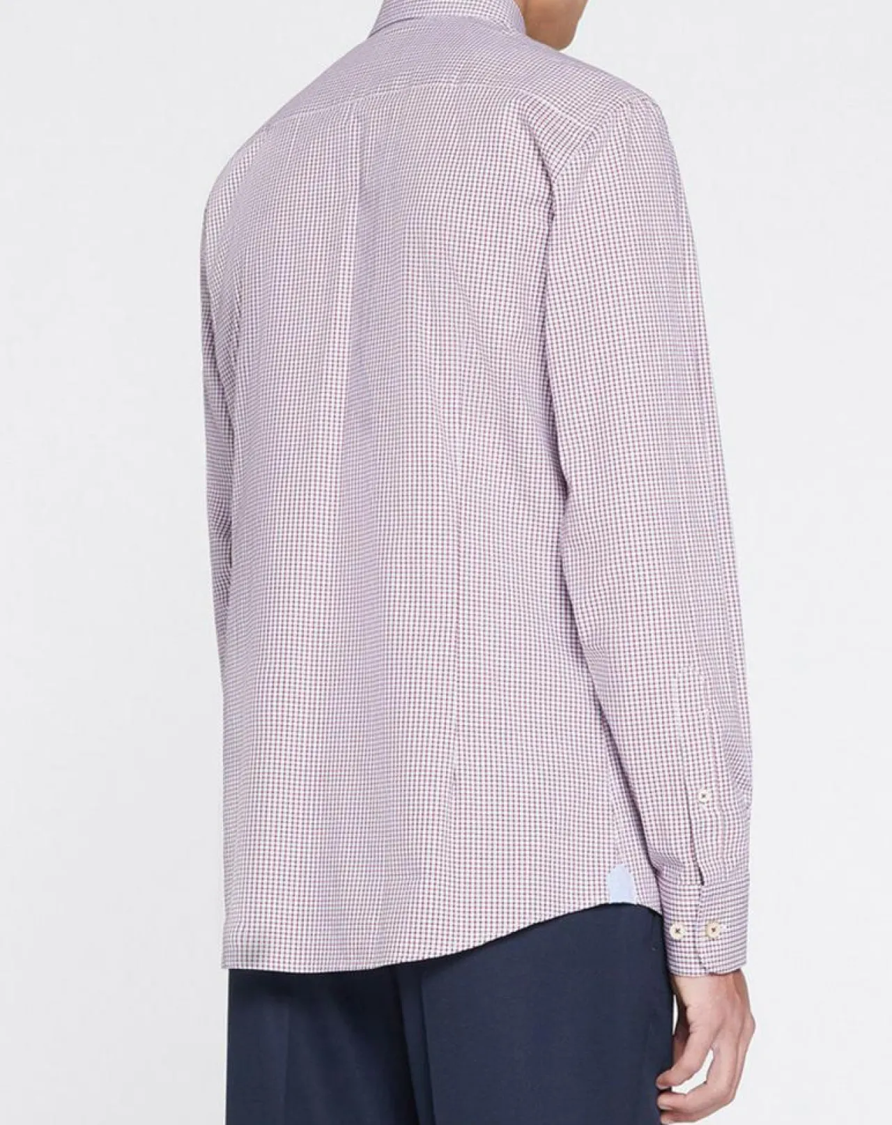 Chemise Slim Fit à carreaux rouge