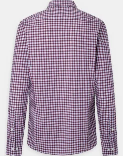 Chemise Slim Fit à carreaux vichy rouge/blanc