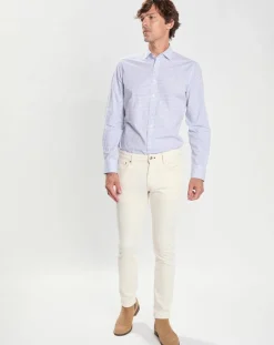 Chemise Slim Fit à carreaux bleue