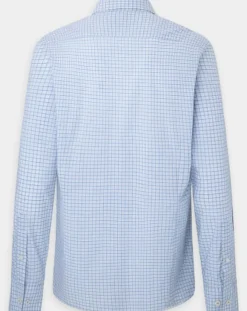 Chemise Slim Fit à carreaux bleue