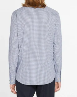 Chemise Slim Fit carreaux bleue