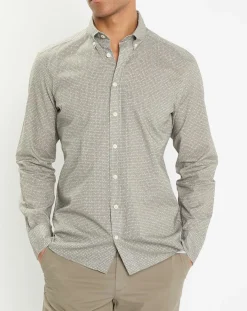 Chemise Slim Fit à imprimé fantaisie kaki