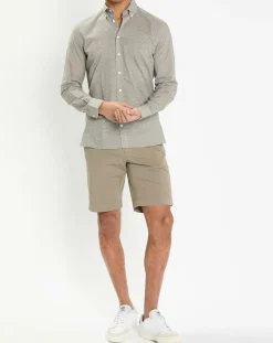 Chemise Slim Fit à imprimé fantaisie kaki