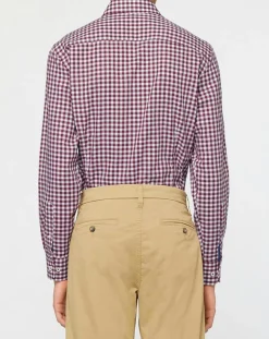 Chemise Slim Fit à imprimé vichy rouge/blanc