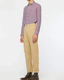 Chemise Slim Fit à imprimé vichy rouge/blanc