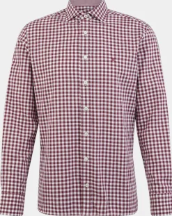 Chemise Slim Fit à imprimé vichy rouge/blanc