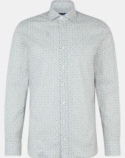 Chemise Slim Fit à imprimé mosaïque beige/vert