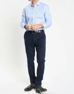 Chemise Slim Fit à imprimé coquillage bleu ciel