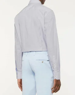 Chemise Slim Fit à imprimé ancres bleu ciel/blanc