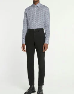 Chemise Slim Fit à imprimé floral bleue