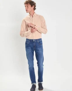 Chemise Slim Fit à micro carreaux jaune/blanc