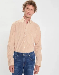 Chemise Slim Fit à micro carreaux jaune/blanc