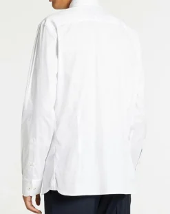 Chemise Slim Fit à pois blanche