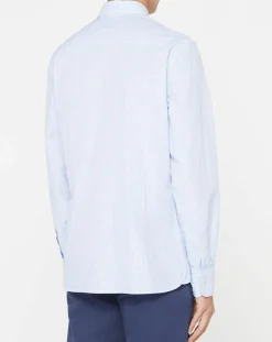 Chemise Slim Fit à rayures bleu ciel/blanc
