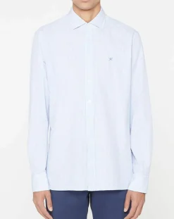 Chemise Slim Fit à rayures bleu ciel/blanc