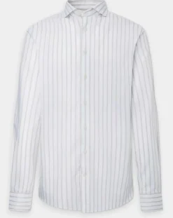 Chemise Slim Fit à rayures Smart écrue