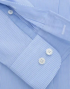 Chemise Slim Fit à rayures Milleraies bleu ciel
