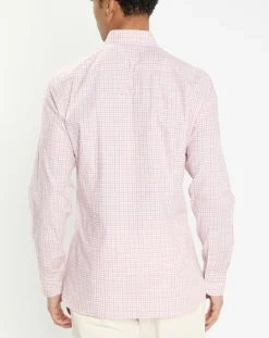 Chemise Slim Fit à vichy tricolore orange moyen