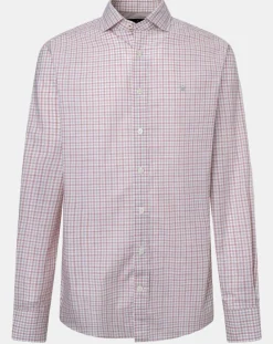 Chemise Slim Fit à vichy tricolore orange moyen