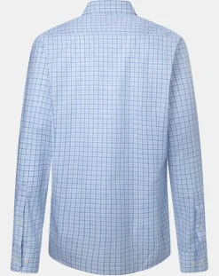 Chemise Slim Fit à vichy tricolore bleu ciel